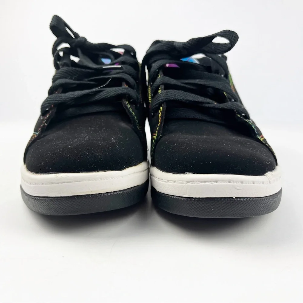 Heelys Black Iridescent Rainbow Sneakers Size 3 NO Wheels